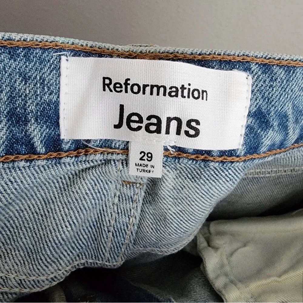 Reformation Cynthia High Rise Straight Jeans in Paradise size 29 NWT - Picture 7 of 8